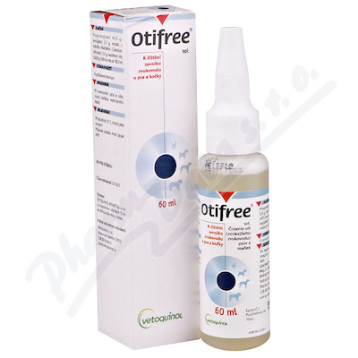 Otifree čistění zevního zvukovodu pes/kočka—roztok 60 ml