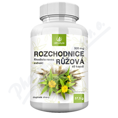 Allnature Rozchodnice Rhodiola Rosea 500mg—60 tobolek