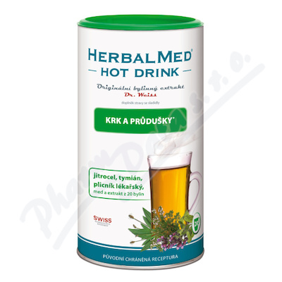 Dr.Weiss HerbalMed HotDrink kašel průdušky— + vitamín C, 180 g