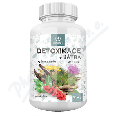Allnature Detoxikace+játra bylinný extrakt—60 tobolek