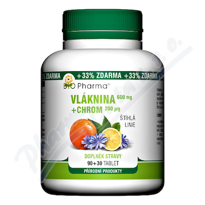 Vláknina 600 mg + Chrom 200 mcg BIO-Pharma—90 + 30 tablet