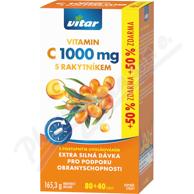 Revital Premium Vitamin C 1000mg +rakytník—120 tablet