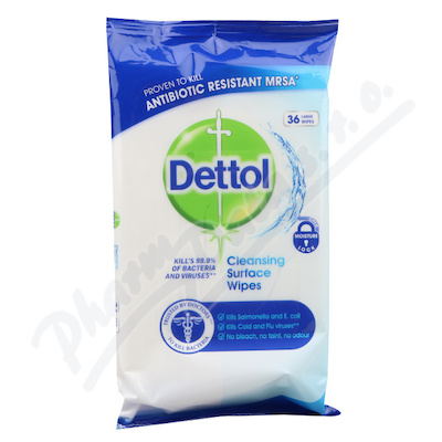 Dettol Antibakteriální ubrousky na povrchy—36 ks