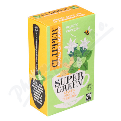 Clipper BIO Zelený čaj Zázvor Máta Kurkuma—20x2g