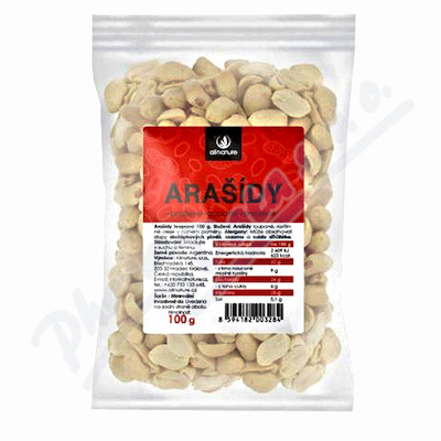 Allnature Arašídy pražené nesolené loupané—100 g