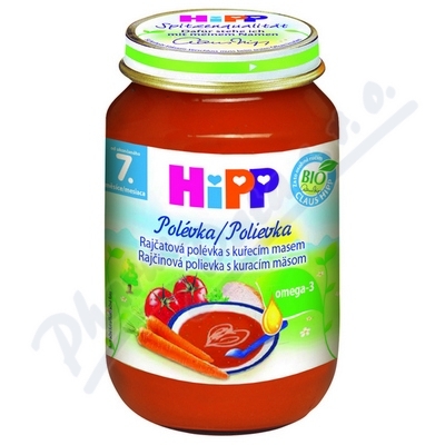 HiPP BIO Rajčatová polévka s kuřecím masem—190 g