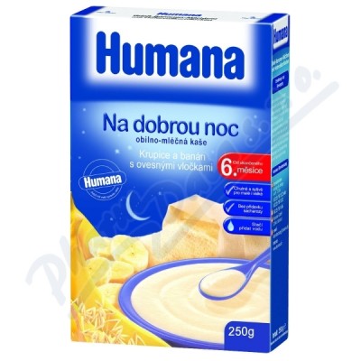 Humana kaše obilno-mléčná Na dobrou noc 6M—250 g