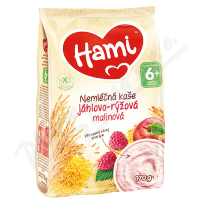 Hami Nemléčná kaše jáhlovo-rýžová malinová—170 g