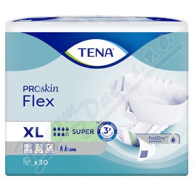 Absorpční kalhotky TENA Flex Super XL—boky 105 - 153cm, savost 3430 ml, 30 ks