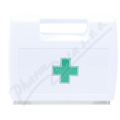 Lékárnička - plastový bílý kufřík s křížem—prázdný