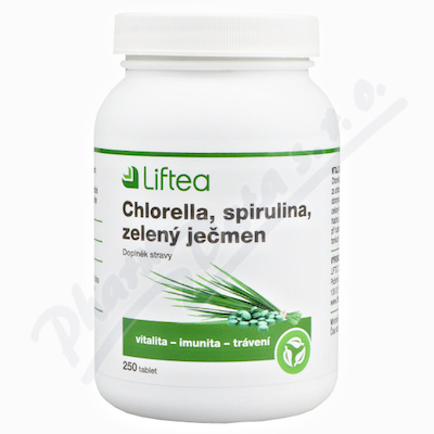 Liftea Chlorella/Spirulina/Zelený ječmen —250 tablet