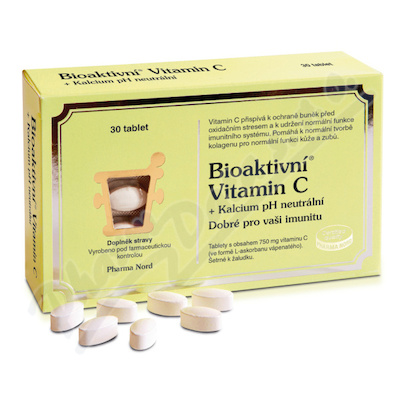 Bioaktivní Vitamín C+Kalcium pH neutrální—30 tablet
