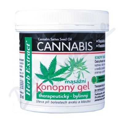 Herb Extract Cannabis Konopný masážní gel—250 ml