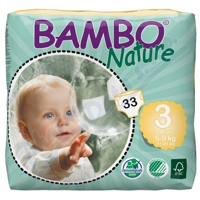 Plenkové kalhotky Bambo Nature Midi—5-9kg, 33ks