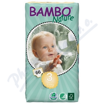 Bambo Nature Midi plenkové kalhotky 5-9kg—66 ks