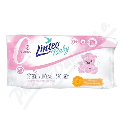 Vlhčené ubrousky Linteo baby Soft & cream—72 ks