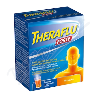 Theraflu Forte 1000 mg / 200 mg / 12,2 mg—10 sáčků