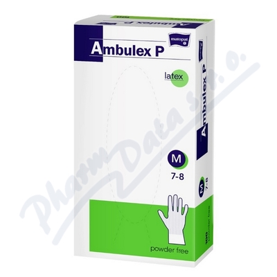 Ambulex P rukavice latexové nepudrované M—100 ks