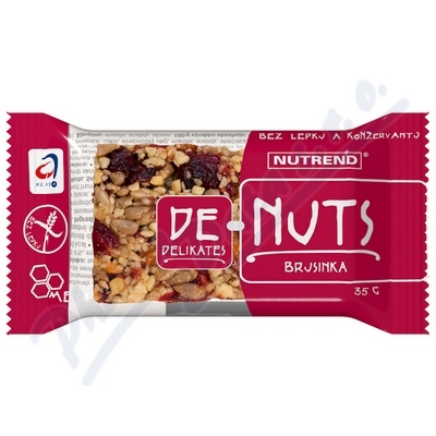 Nutrend Denuts Ořechová tyčinka Brusinka—35 g