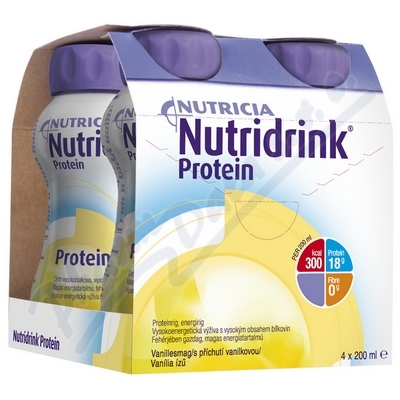 Nutridrink Protein S příchutí vanilkovou—4x200 ml