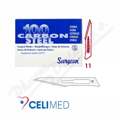 Čepelka skalpelová č.11 sterilní CELIMED—100 ks