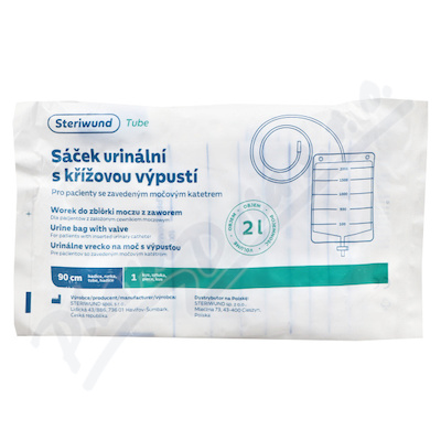 Steriwund Sáček urinální, křížová výpust—objem 2000 ml