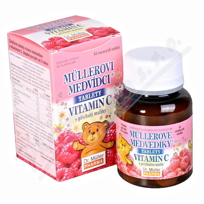 Müllerovi medvídci s vitamínem C Malina—45 tablet