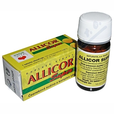 Naturvita Allicor Super česnek+vitaminy—60 tablet