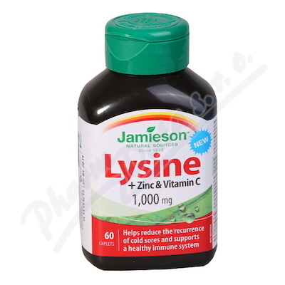 Jamieson Lysin 1000mg se zinkem a vit.C—60 tablet