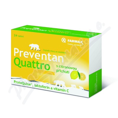 Preventan Quattro s citronovou příchutí—24 tablet