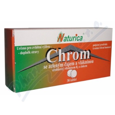 Naturica Chróm se zelen.čajem+vlákninou—30 tablet