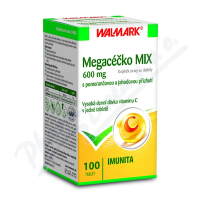 Walmark Megacéčko Mix Vitamín C 600 mg —100 tablet