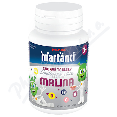 Walmark Marťánci cucavé tablety Malina —30 tablet