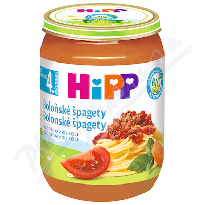 HIPP Baby Bio Špagety v boloňské omáčce—190 g