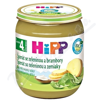 HiPP Bio Špenát se zeleninou a brambory—125 g