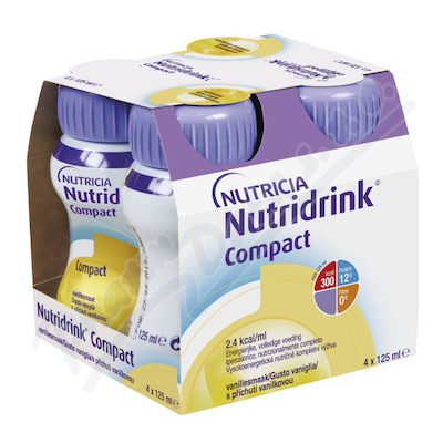 Nutridrink Compact S příchutí vanilkovo—4x125 ml