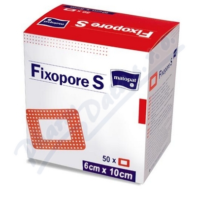 Fixopore S sterilní náplast 6x10cm 50ks—