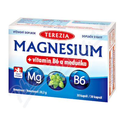 Terezia Magnesium+vitamin B6 a meduňka—30 tobolek