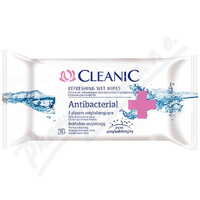 Cleanic Antibakterial vlhčené ubrousky—15 ks