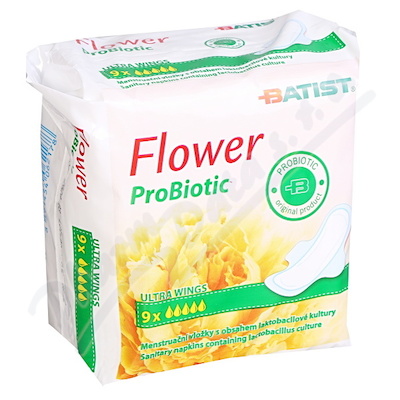 Batist Dámské vložky FLOWER ProBiotic —9 ks