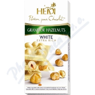 Čokoláda HEIDI GrandOr White&Hazelnuts—100g