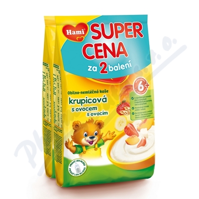 Hami Nemléčná kaše rýžová s ovocem 6M+—2x 180 g