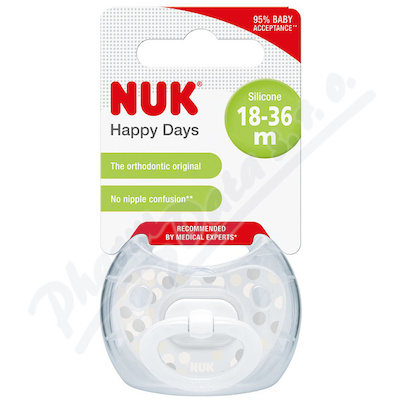 NUK Dudlík Happy Days SI V3(18m+) BOX —1 ks