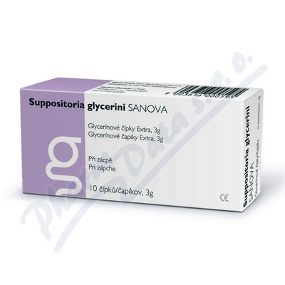 Léčiva Suppositoria Glycerini Extra 3g—10 čípků