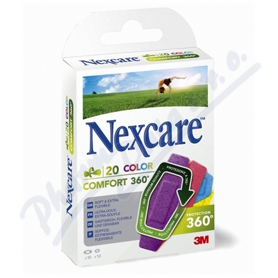 3M Nexcare Comfort 360° Color náplasti—20 ks