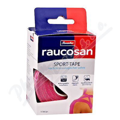 Tejp.páska Raucosan KinesioTape růžová—5 cm x 5 m