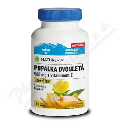 NatureVia Pupalka dvouletá 500mg+vitE—90 tobolek