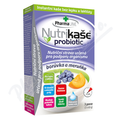 Nutrikaše probiotic meruňka a borůvka—3x60 g