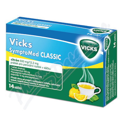 Vicks Symptomed Classic citrón 500 mg—14 sáčků