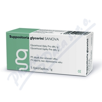 Suppositoria Glycerini Sanova Děti 1g—5 čípků